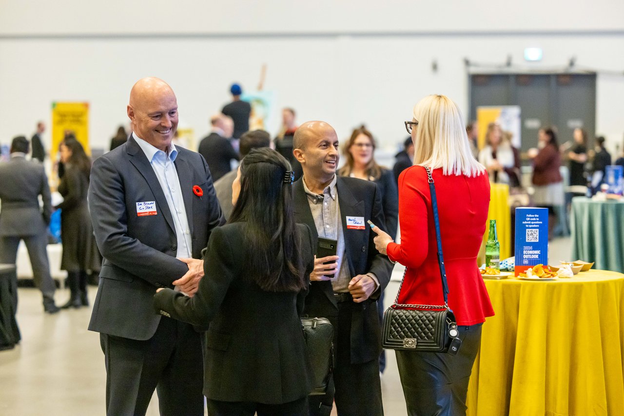 Attendees connecting at Calgary event